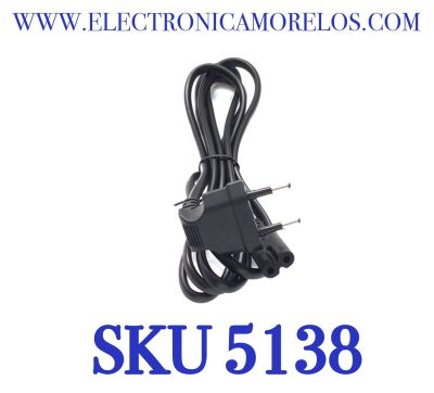 CABLE DE CORRIENTE ORIGINAL  “NUEVO“ / BIFASICO / TIPO 8 / ENCHUFE TIPO C Ó TIPO AMERICANO / 2.5 A / 10 A / 16 A / 220-250 V / 2 CLAVIJAS  / COMPATIBLE CON DIFERENTES DISPOSITIVOS        